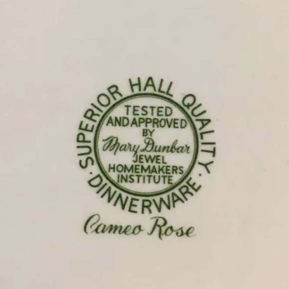 3pc Super. Hall Quality Dinnerware Mary Dunbar Jewel Homemakers Inst. Cameo Rose - Picture 5 of 8